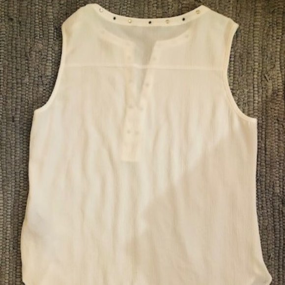Zac & Rachel White sleeveless top Size M/M - Picture 4 of 6